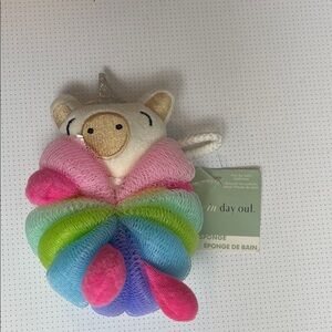 Unicorn Rainbow Bath Sponge with Plush Top